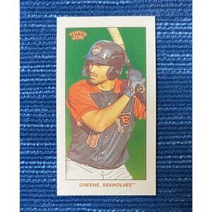 2021 Topps 206 Series Wave 9 Sweet Caporal Back Riley Greene #39 SP Tigers